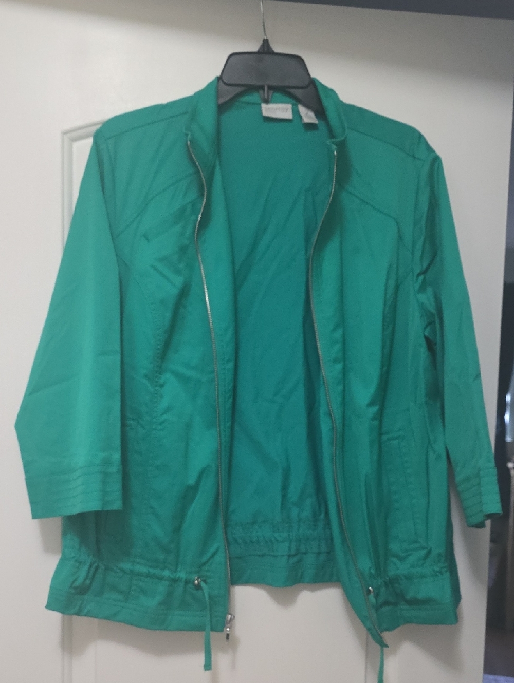 Women's Teal Lightweight Utility Jacket with Drawstring Hem